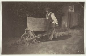 Campesino con carretilla de Giraudon