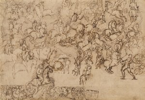 Escena de batalla de Girolamo Genga