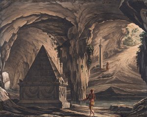 Diseño de escenario para la ópera Romeo y Julieta de Ch. Gounod de Girolamo Magnani