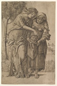 Judith y su sirvienta con la cabeza de Holofernes, 1500-1530 de Girolamo Mocetto