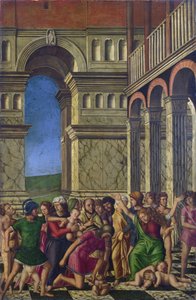 La masacre de los inocentes. Pintura de Girolamo Mocetto de Girolamo Mocetto