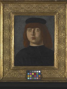 Retrato de un hombre (óleo sobre madera) de Girolamo Mocetto