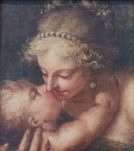 Amor besando a Venus de Girolamo Pellegrini