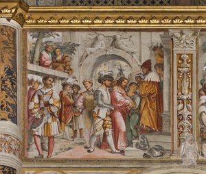 Nave central, Quinto tramo sur, Cristo ante Pilato, Girolamo Romanino de Girolamo Romanino
