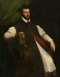 Retrato de un prelado, mediados del siglo XV (óleo sobre lienzo) de Girolamo da Carpi