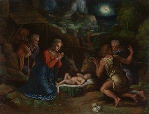 La adoración de los pastores, ca. 1535-40 de Girolamo da Carpi
