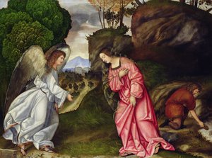 Agar y el ángel de Girolamo da Treviso II