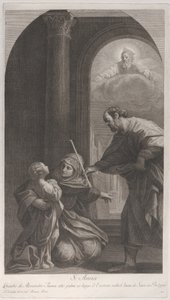 Santa Ana Arrodillada Sosteniendo a la Virgen de Giuliano Traballesi