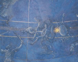 El camino del sol a través de las estrellas en la noche del 4 de julio de 1442 (detalle de Géminis y Cáncer) de Giuliano dArrighi Pesello