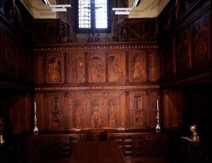 Armarios post restauración en la Sacristía Norte (Sacrestia delle Messe)