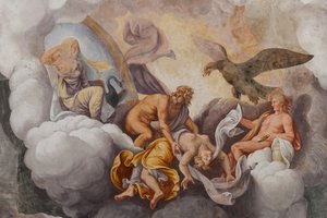 Dioses del Olimpo, El Caballo de Troya, Sala de Troya de Giulio (and workshop) Romano