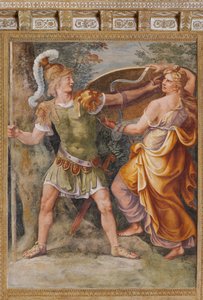 Tetis entregando a Aquiles las armas forjadas por Hefesto (Vulcano), El Caballo de Troya, Sala de Troya