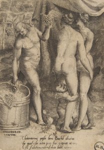 Baco dando uvas a mujeres, de 