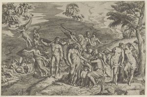 El juicio de París de Giulio Bonasone