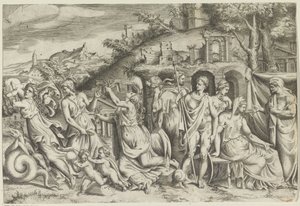 Jason en Medea de Giulio Bonasone