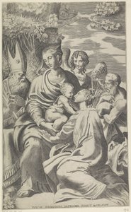 María con el Niño Jesús y los Santos