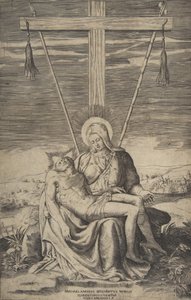 Piedad bajo la Cruz del Gólgota, 1547 de Giulio Bonasone