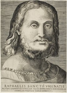 Retrato de Rafael de Giulio Bonasone