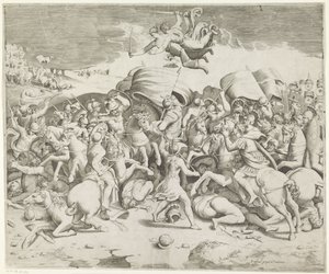 Batalla del Puente Milvio de Giulio Bonasone