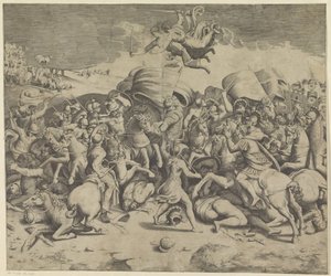 Batalla del Puente Milvio de Giulio Bonasone