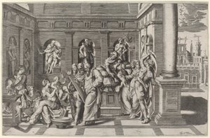 El nacimiento de San Juan Bautista de Giulio Bonasone