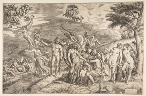 El juicio de Paris de Giulio Bonasone