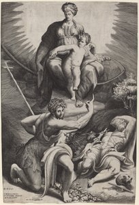 La visión de San Jerónimo de Giulio Bonasone