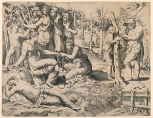 La guirnalda de Giulio Bonasone