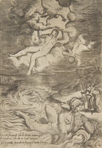 Venus cayendo con putti en las nubes, de 