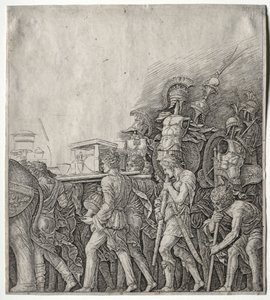 Los triunfos de César: Los portadores de coraza de Giulio Campagnola