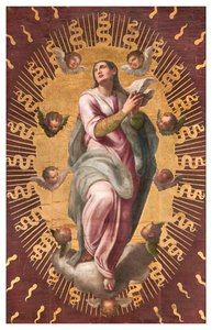 Sacristía de los Canónigos, Giulio Campi 1568, Estandarte de la Asunción de Giulio Campi