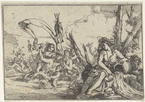 Agua Náyade con cántaro y tritones Los cuatro elementos (título de la serie) de Giulio Carpioni (I)