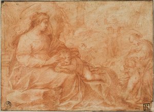 Descanso en la huida a Egipto de Giulio Cesare Procaccini
