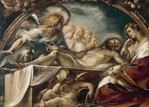 El Cristo Muerto con Ángeles de Giulio Cesare Procaccini