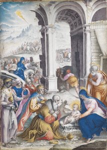 La adoración de los magos de Giulio Clovio