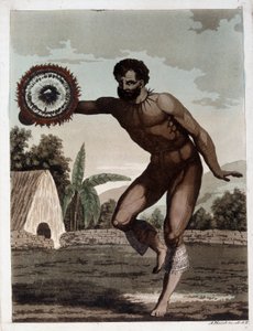 Danza de las Islas Sandwich (Hawai) - en "Le Costume Ancien et Moderne" del Dr. Jules Ferrario, ed. Milán de Giulio Ferrario