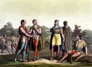 Los indios de Canadá (los acadianos) en "Le costume ancien et moderne