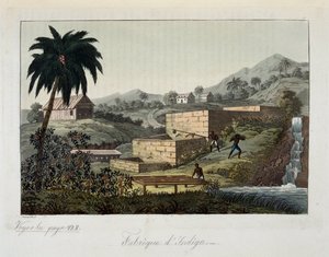 La fábrica de añil - en "El traje antiguo y moderno", por el Dr. Jules Ferrario, ed. Milán de Giulio Ferrario