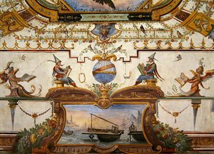 Panel del techo del Stanzino delle Matematiche