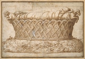 Diseño para la tumba de un infante de Giulio Romano