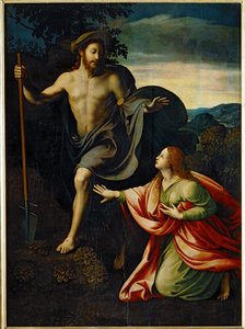 Noli me tangere, Cristo se aparece a Santa María Magdalena después de la resurrección de Giulio Romano