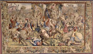 La batalla de Zama de Giulio, Romano