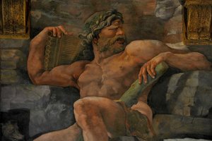 La Caída de los Gigantes Sala dei Giganti, 1536 de Giulio Romano