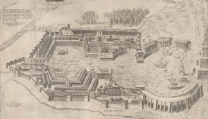 Speculum Romanae Magnificentiae: Vista aérea del puerto de Roma de Giulio de Musi