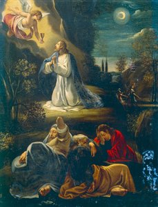 Jesús en el jardín, escena de la Pasión de Jesús de Giuseppe Cesari (1568-1640)