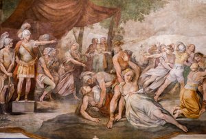 Violación de las Sabinas (detalle) de Giuseppe (1568 1640) Cesari