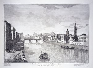 Vista de una Parte del Río Arno