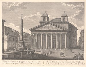 Vista del Panteón de Agripa de Giuseppe Acquaroni