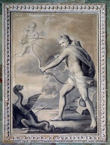 Apolo matando a la serpiente Pitón de Giuseppe Bacigalupo