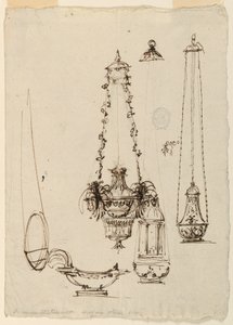 Lámparas de altar, incensarios, naveta de incienso de Giuseppe Barberi